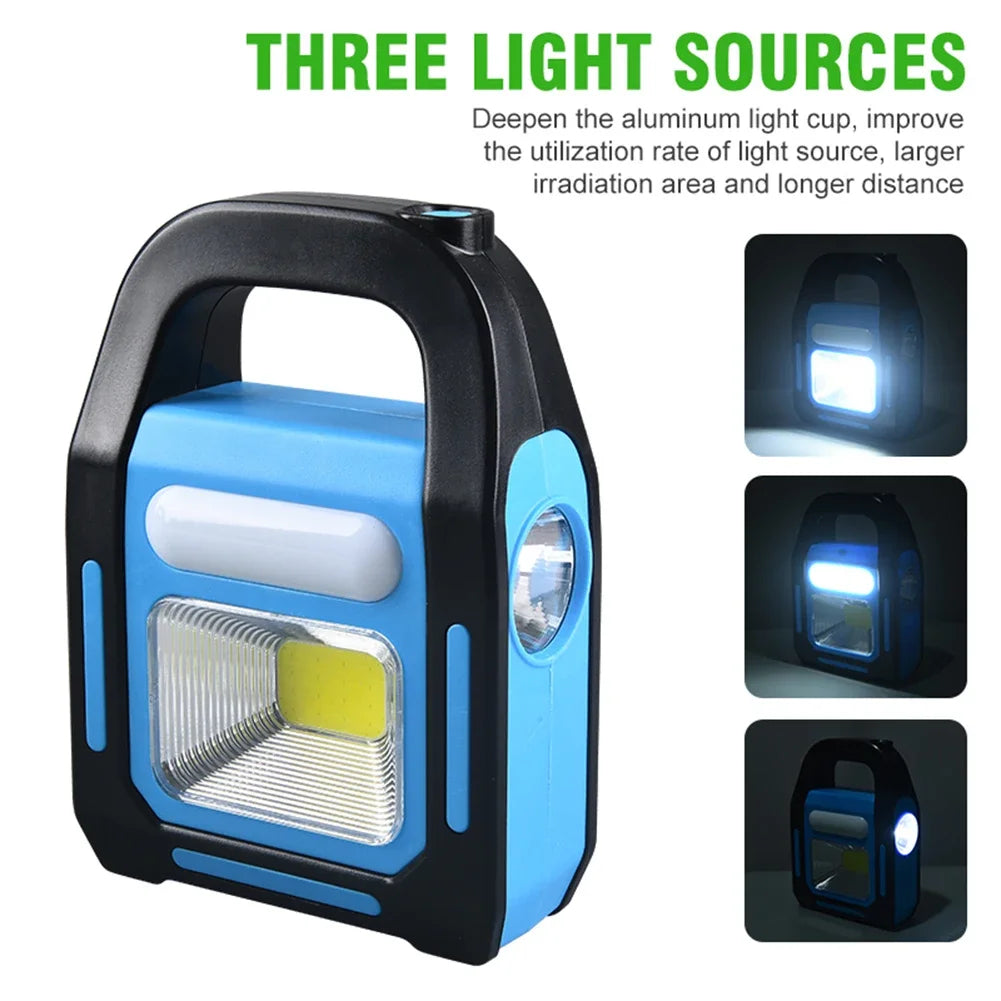 Luvikno | Oppladbar USB Campinglampe med Powerbank – SolarGlow