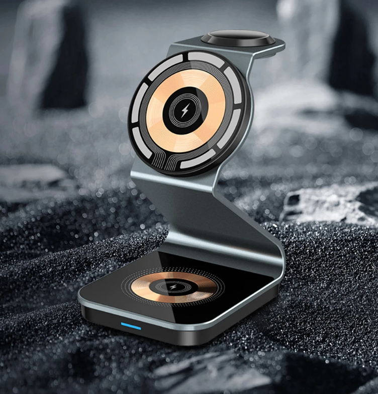Chargy Pro - Stilfull Magnetisk Trådløs 3-i-1 Lader Luvikno