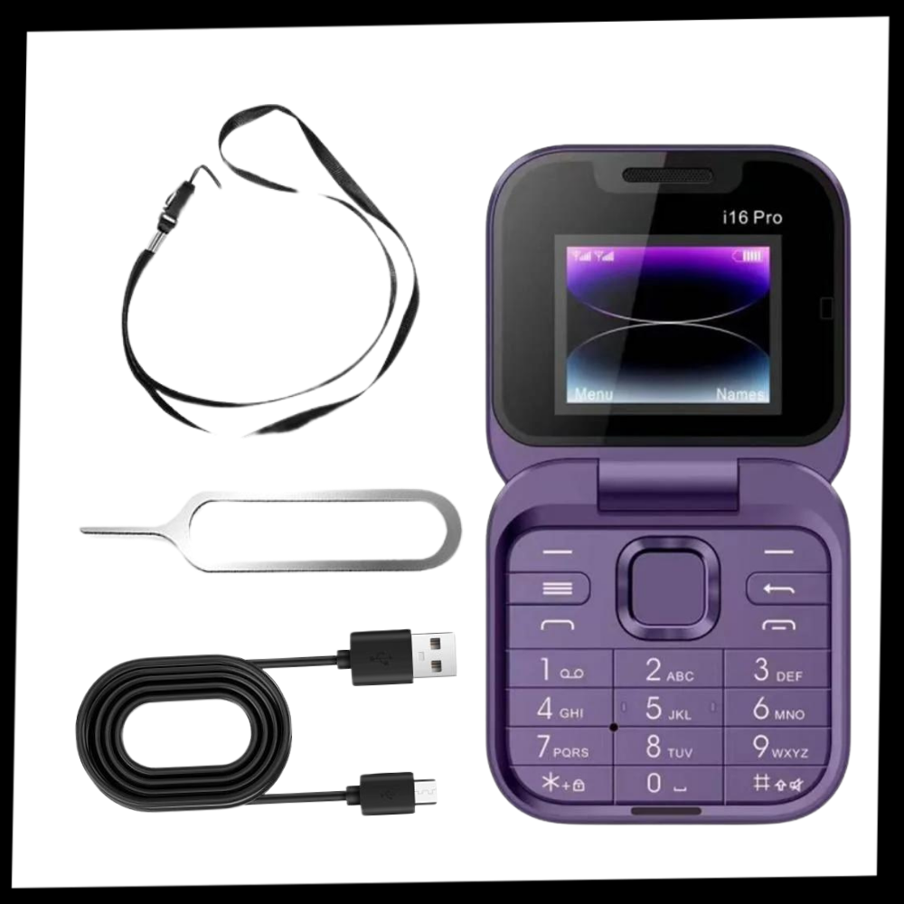 Luvikno | Dual Sim Liten Fliptelefon