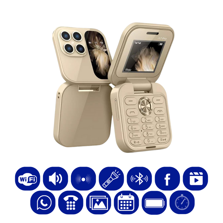 Luvikno | Dual Sim Liten Fliptelefon