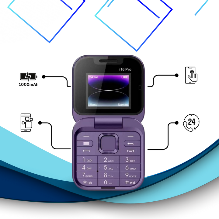 Luvikno | Dual Sim Liten Fliptelefon