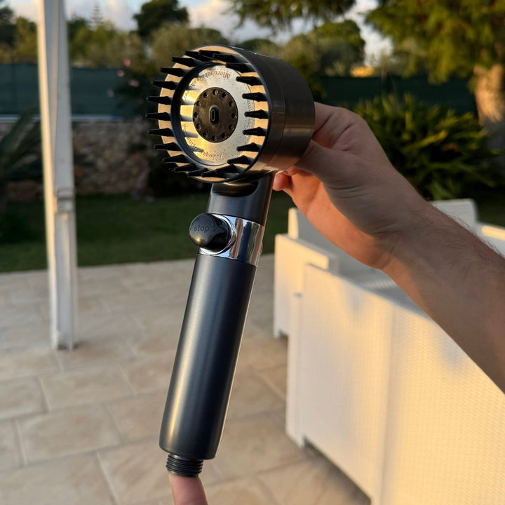 PowerStraal Dusjhode med Filter og 3 Justerbare Sprayalternativer | Luvikno