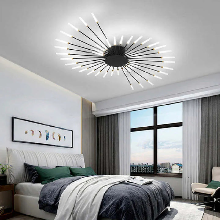 Taklampe moderne metall LED krystallampe Luvikno