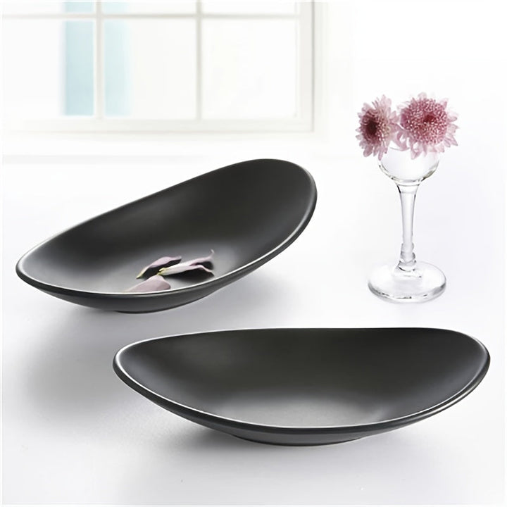 BlackTray - Elegant Ovalt Oppbevaringsbrett for Smykker Luvikno