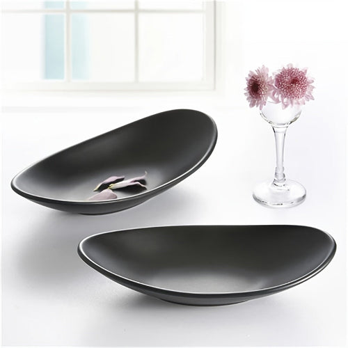 BlackTray - Elegant Ovalt Oppbevaringsbrett for Smykker Luvikno