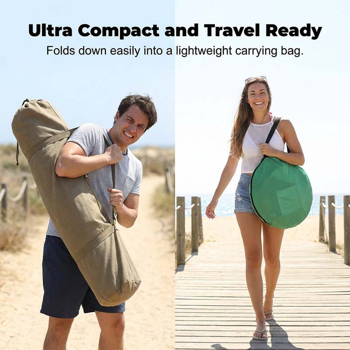 SunSail Breeze Pop-Up Strandtelt 98% UV Beskyttelse | Luvikno