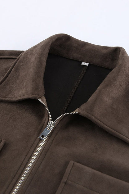 Luvik | Nappanahkaa Ylisuuria Vintage-takki