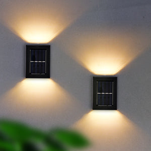 Luvikno | LuxeSolar Elegant LED Vegglampe | Bærekraftig solenergi med automatisk drift