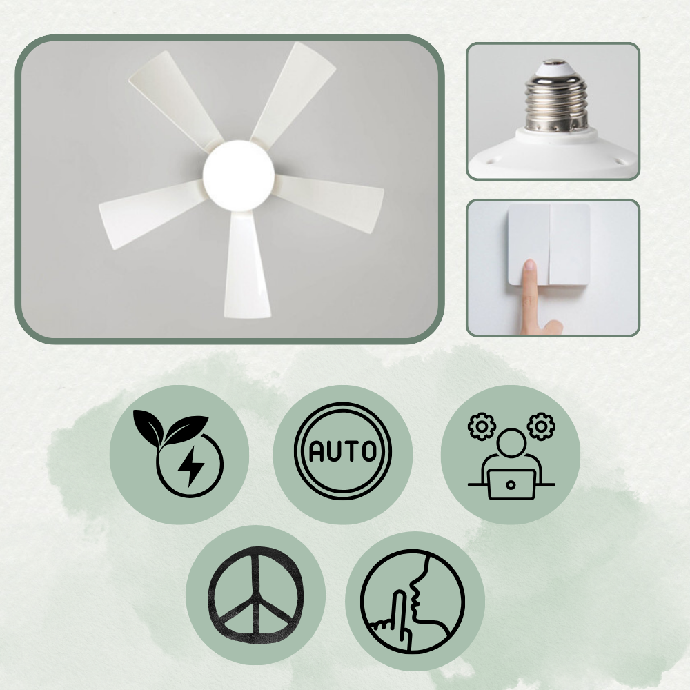 E27 Socket Fan Light | Luvikno