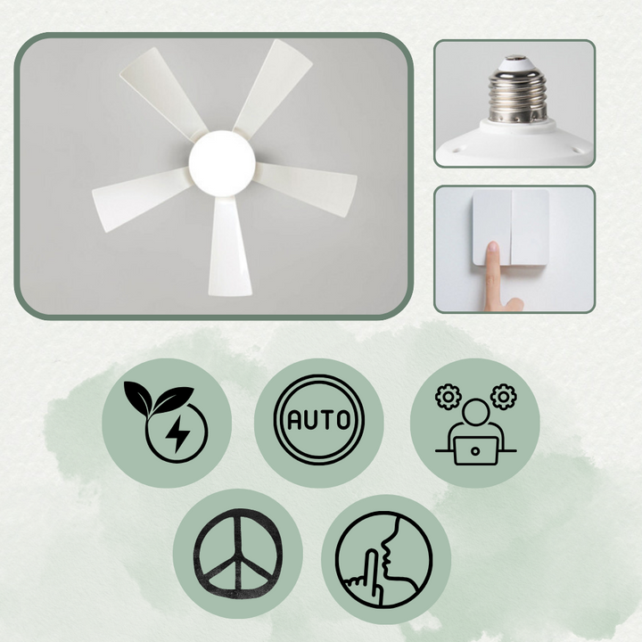 E27 Socket Fan Light | Luvikno