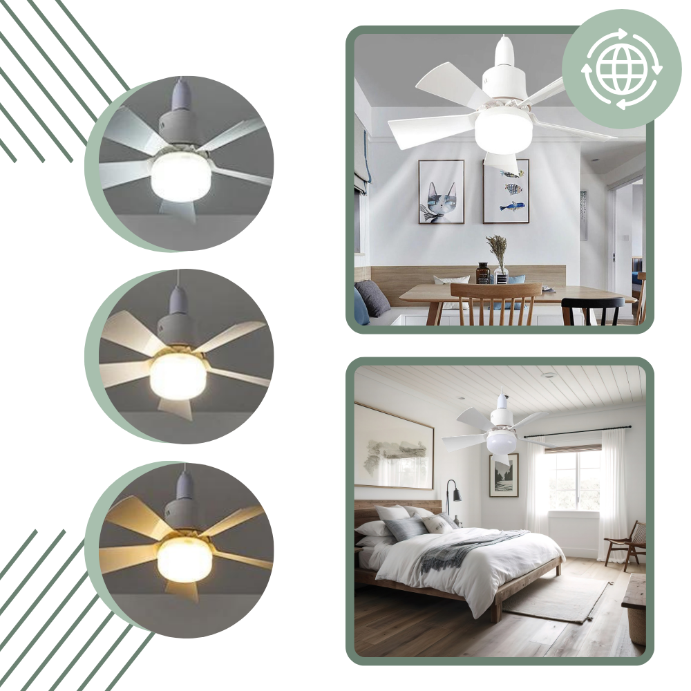 E27 Socket Fan Light | Luvikno