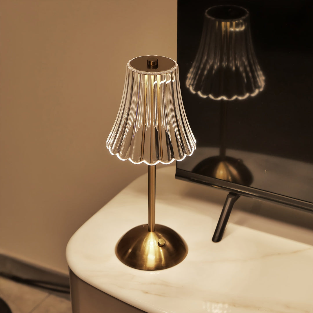 Crystaluxe Lamp - LED Krystall Bordlampe med Berøringsfunksjon Luvikno