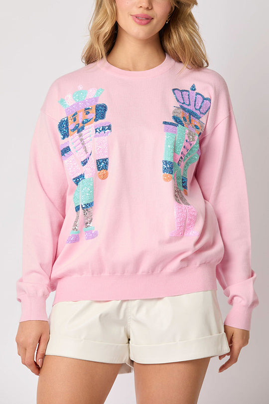 Luvik | JuleSoldat Glitrende Mote Løs Sweatshirt