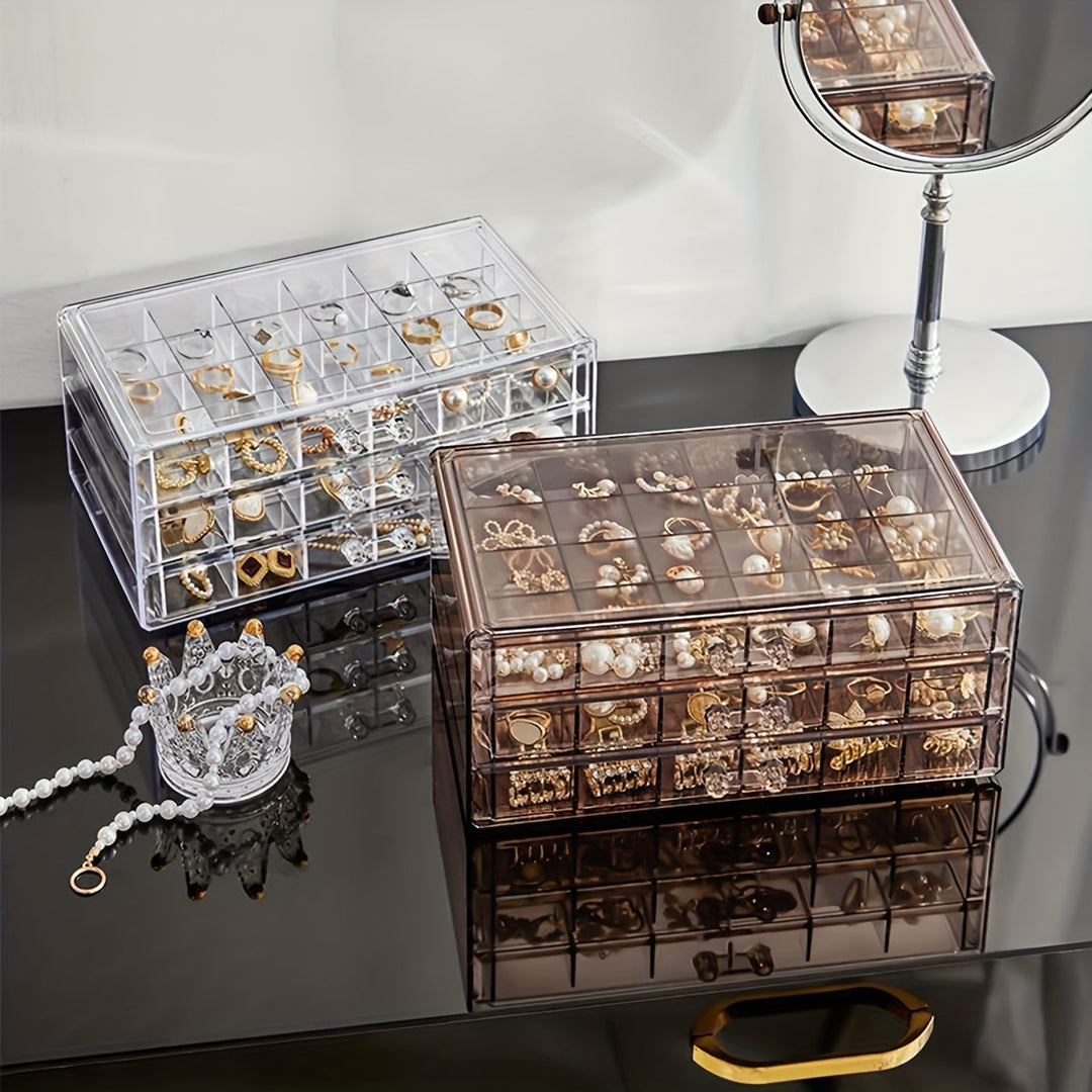 EleganceBox - Luksus Smykke Organizer med 72 Rom Luvikno