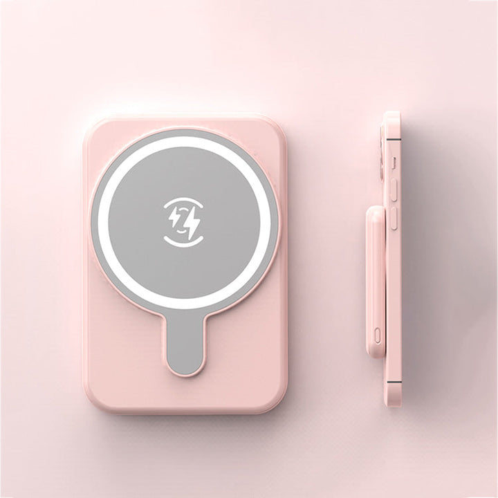 Luvikno | Magnera Magnetisk Power Bank 5000 mAh | Kompatibel med iPhones | USB Utgang 5 V/2.1 A | Kompakt & Stilig