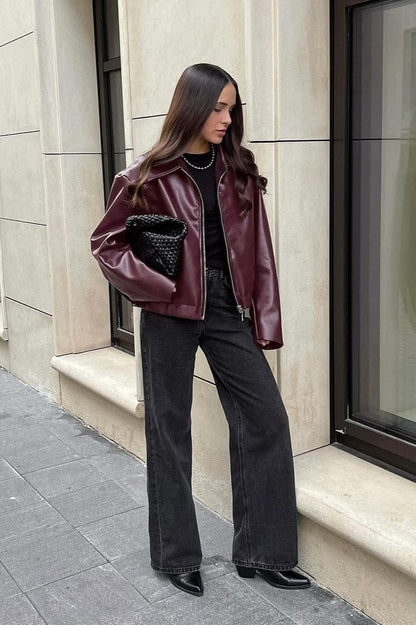 Luvik | Mattan Nahkainen Biker-Takki