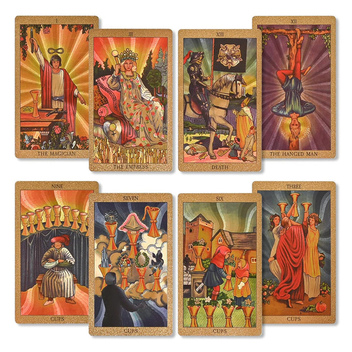 Luvikno | Utforsk den mystiske verden av tarot Gullfarget tarot