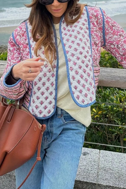 Luvik | Käännettävä tikattu takki, jossa on väriltään sopiva pieni puuvillatakki