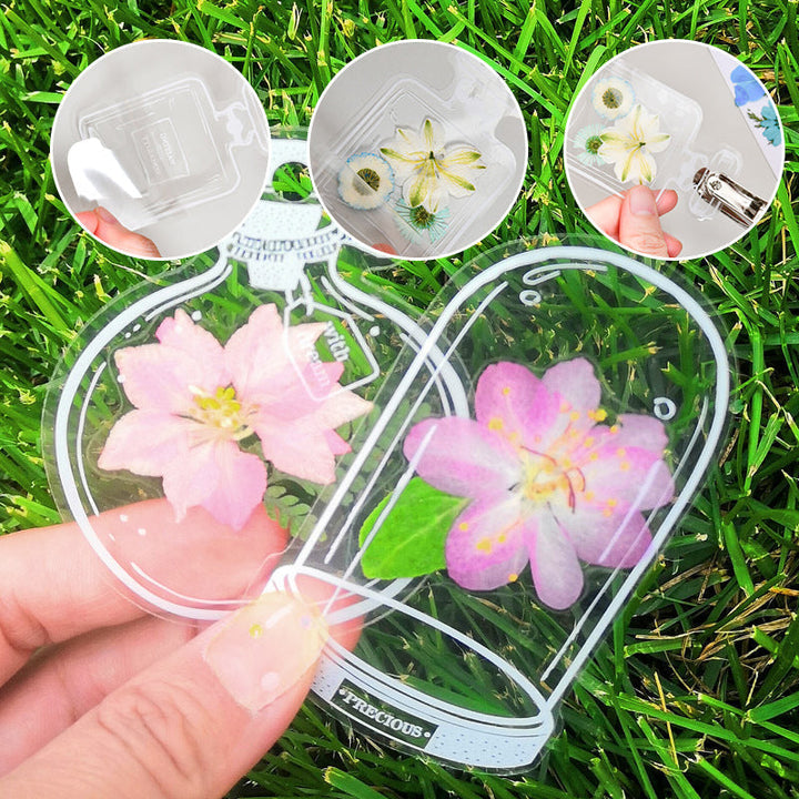 Luvikno | Transparent tørket blomster bokmerke