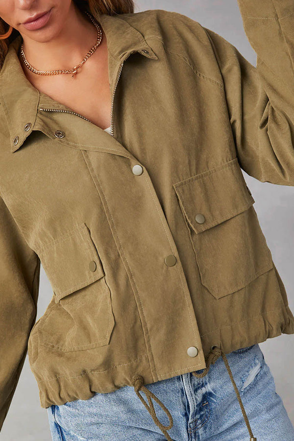 Luvik | ruudullinen Käänteet usea nappi kaksi taskua midi-takki