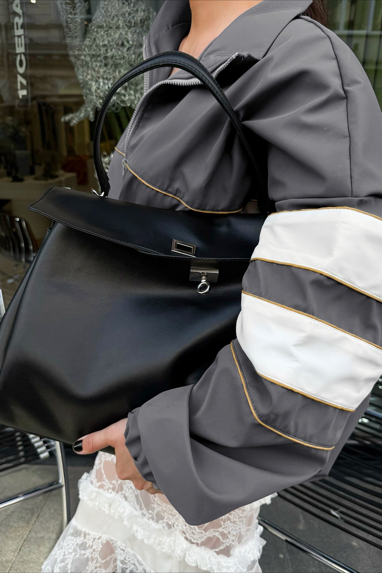 Luvik | Stand Collar Värilohko Takki