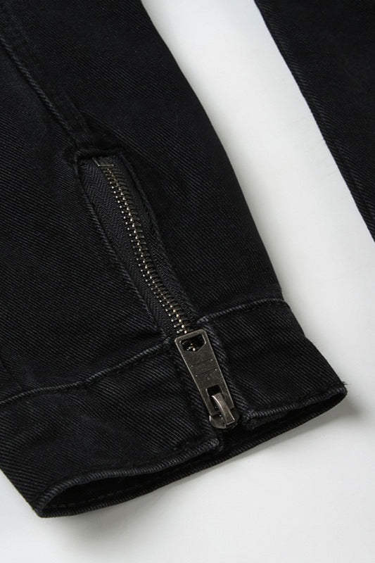 Luvik | Musta Denim Trucker-takki