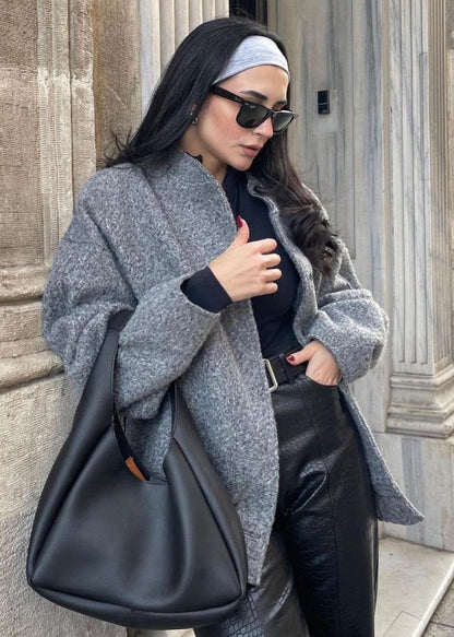 Luvik | Klassinen Bouclé Bomberitakki