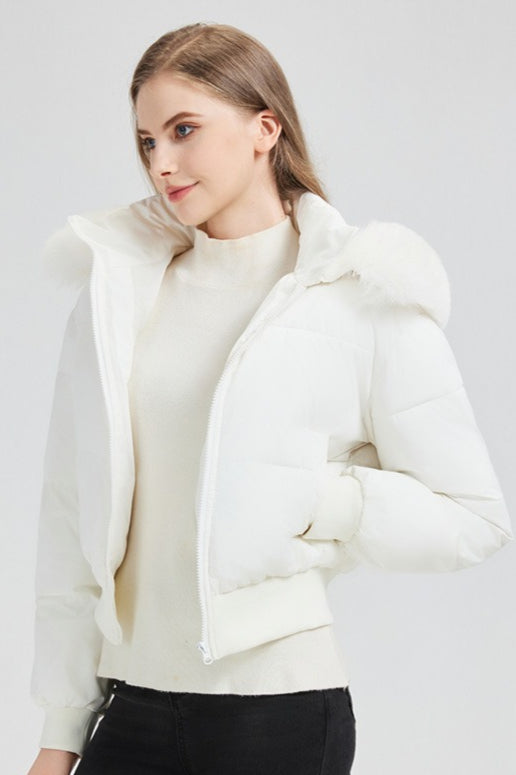 Luvik | Hettegenser med faux fur-mønster