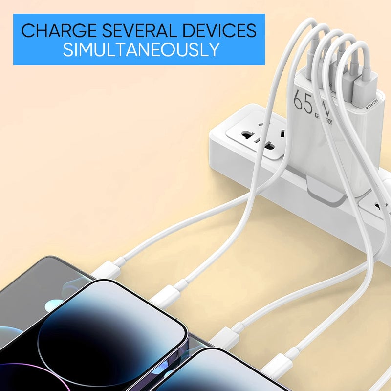 Multi Port Adapter 65W Hurtiglader - US Standard | Luvikno