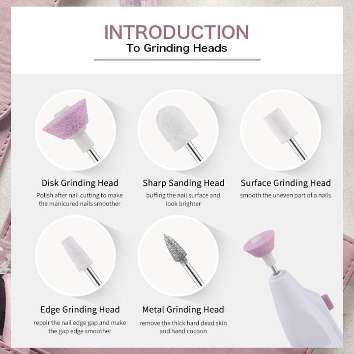 NailPro Elektrisk Neglefil Sett 2-Pack | Luvikno
