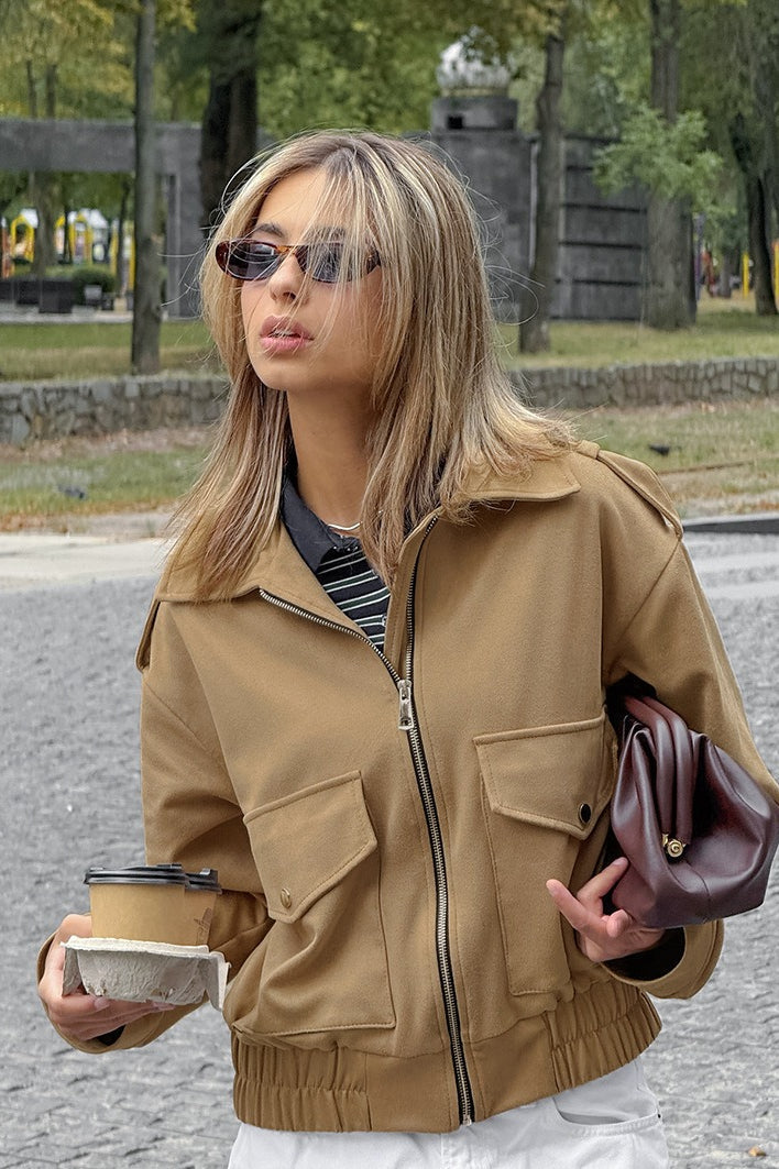 Luvik | Fit Ruskea Nahkatakki