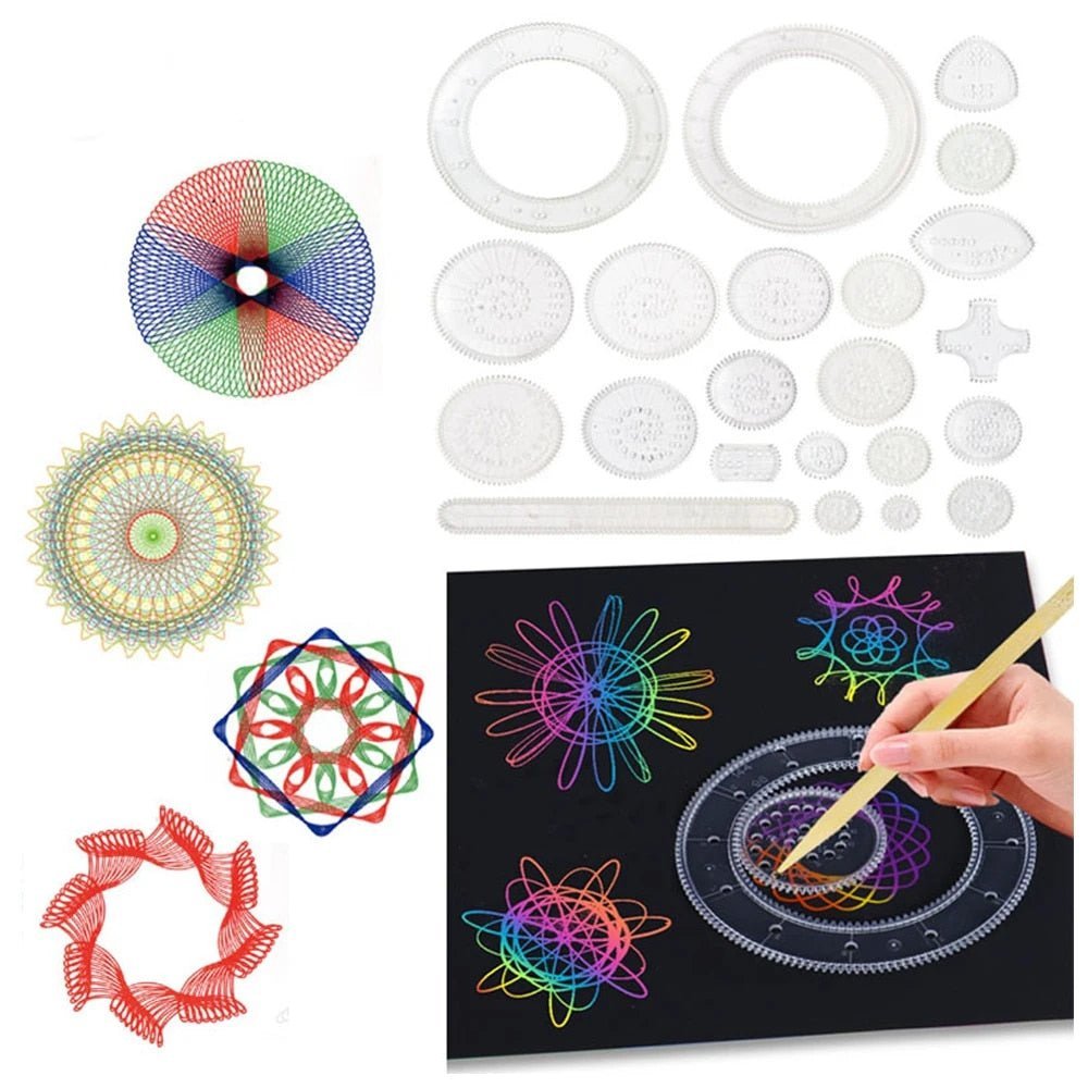 Luvikno | Spirograph Tegnesett - Kunstnerisk Presisjon - Blændende Kreasjoner !