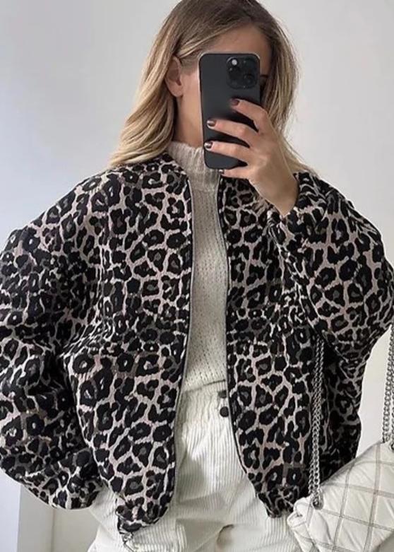 Luvik | Leopard Bomberjakke