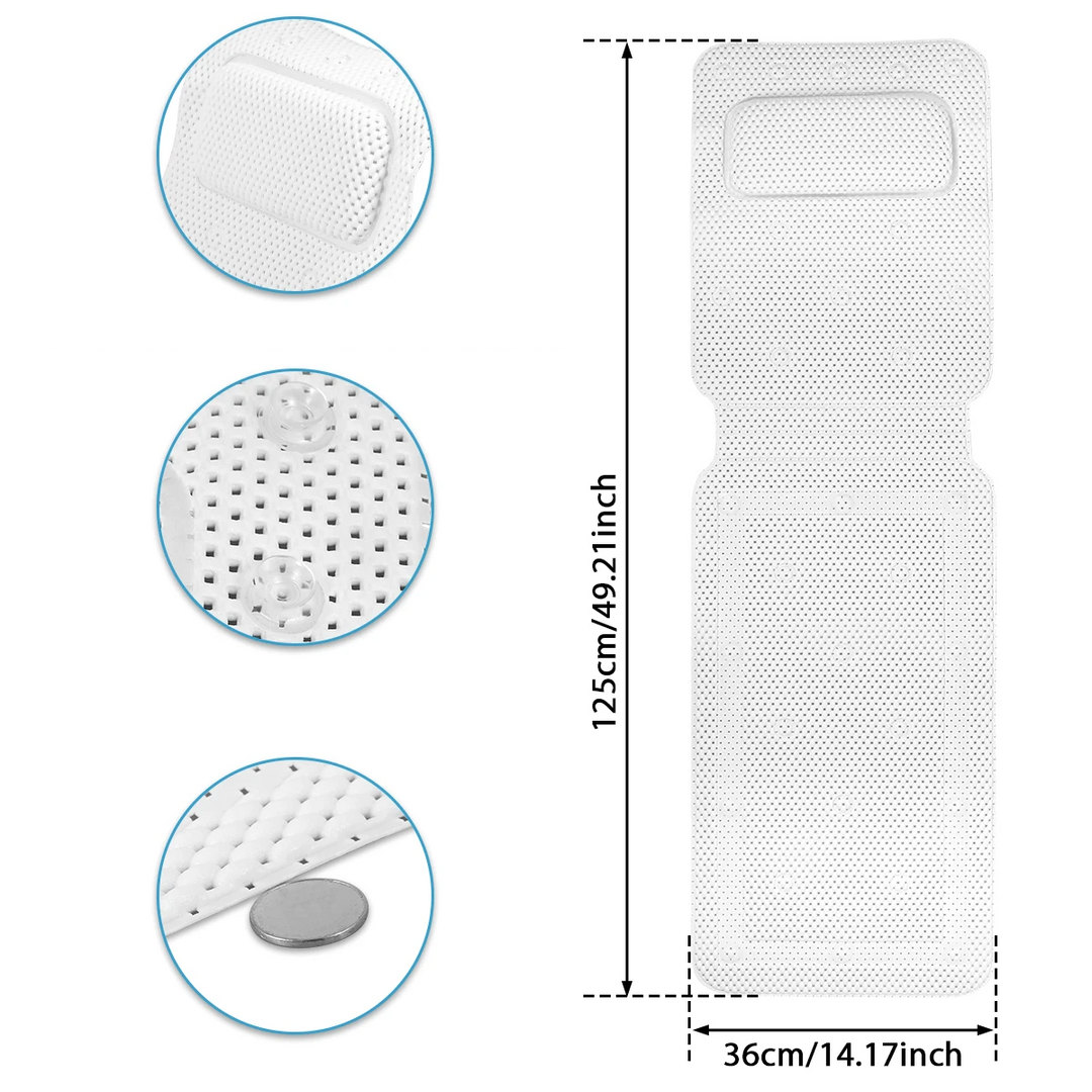 HydroComfort Non-Slip Badekar Matte med Pute Luvikno