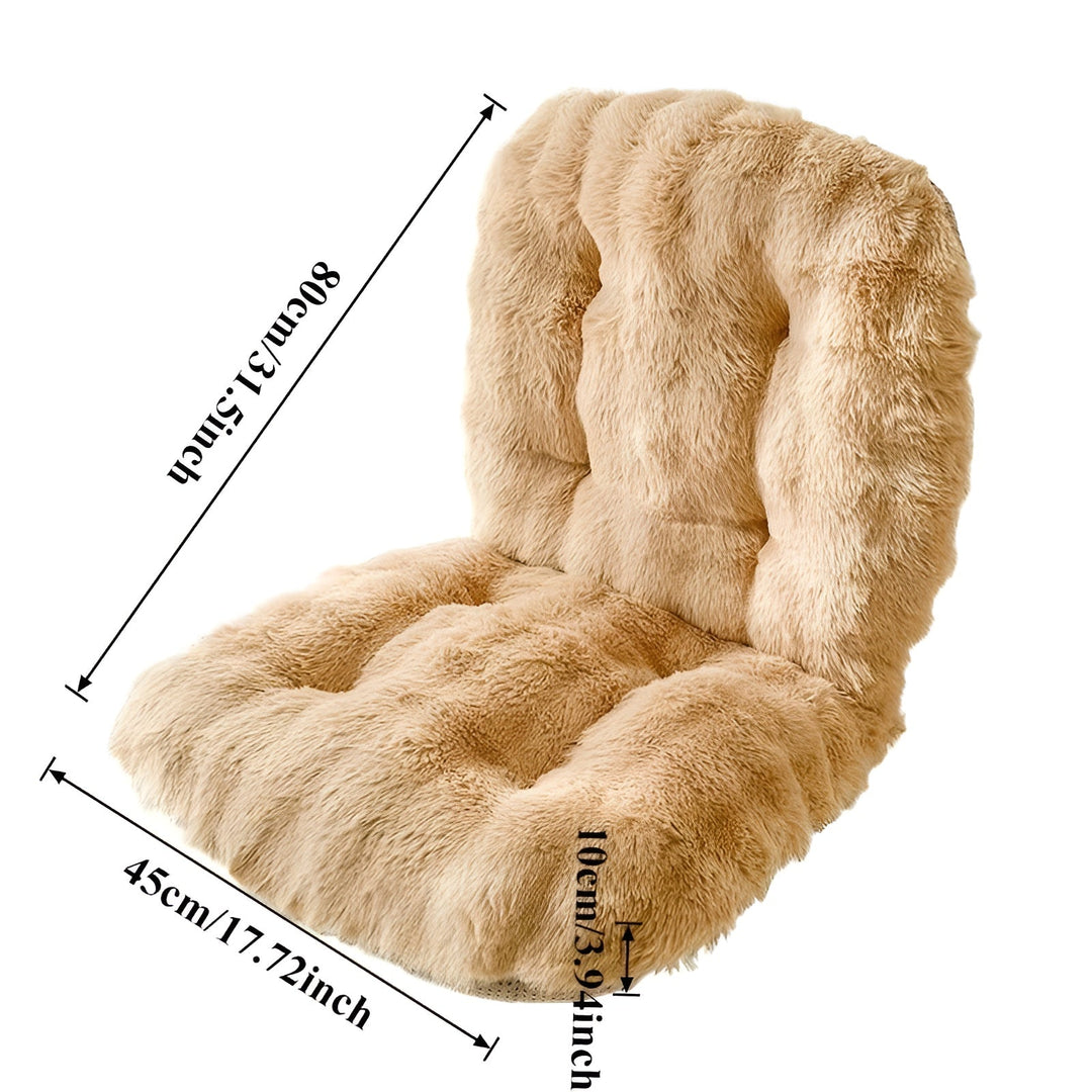 Myk sittepute laget av faux fur – Ekstra tykk & kosete | Perfekt for stol og sofa | Luvikno