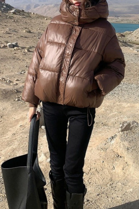 Luvik | Plush-vuorattu ylipitkä puffatakki