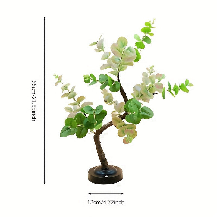 EucalyptusGlow Tre - LED Bonsai Lampe med Oppladbar Drive Luvikno
