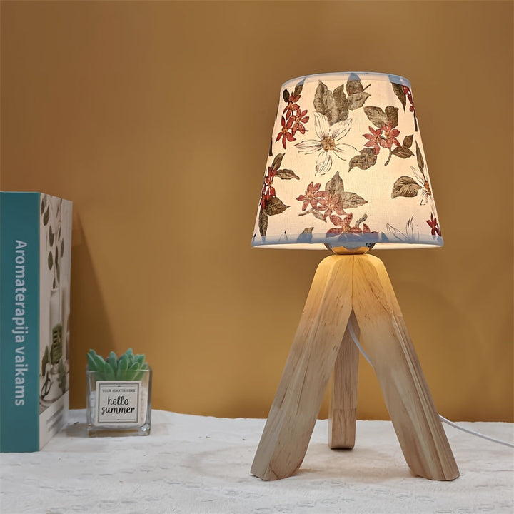 FloralGlow Lampe - Elegant LED Bordlampe med TreLuvikno