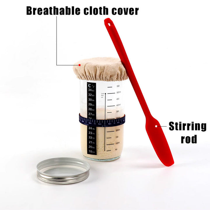 CraftRise Surdeigsstarter Kit — Mester endelig perfekt surdeig uten anstrengelse og lag håndlagde brød uten bekymringer! | Luvikno