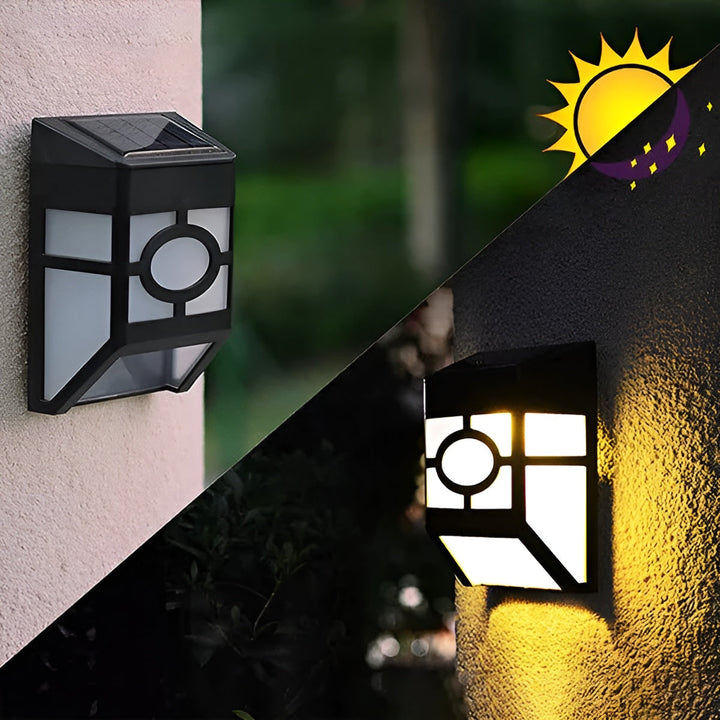Solar LED Vegglampe – Energisparende og værbestandig | 2-pakning for utendørs bruk | Luvikno