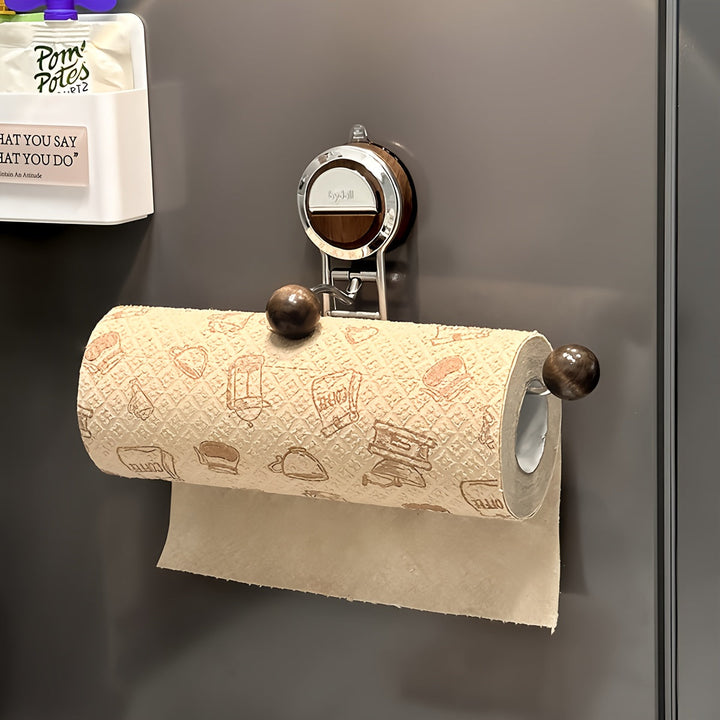 Luvikno | KitchenGrip Rullholder Rustfritt Stål Kjøkkenpapirholder med Sugekop
