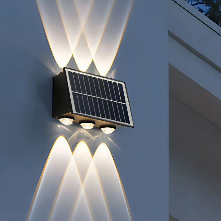 Vegglykt Utendørs Sol LED Varm Hvit Luvikno