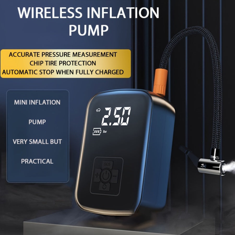 Luvikno | AirPump Pro - Bærbar Luftkompressor med Digital Skjerm og LED Lys
