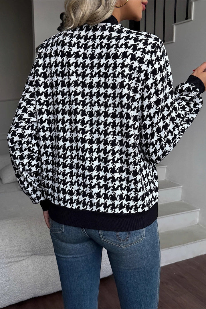 Luvik | Ermeløs Houndstooth Fitted Jakke