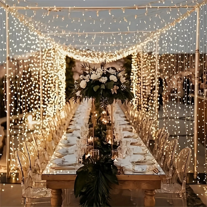 Fairy Lights Curtain Varm Hvit LED USB Sett Luvikno