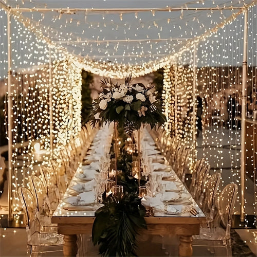 Fairy Lights Curtain Varm Hvit LED USB Sett Luvikno