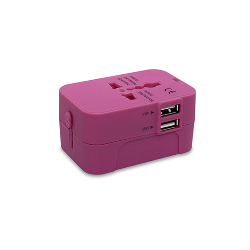 Universell reiseadapter med doble USB-porter | Luvikno