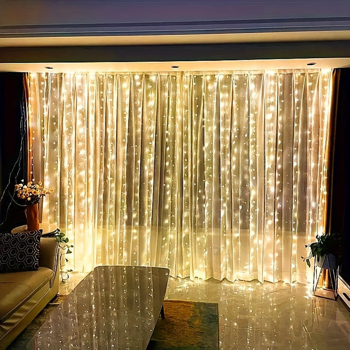 Fairy Lights Curtain Varm Hvit LED USB Sett Luvikno