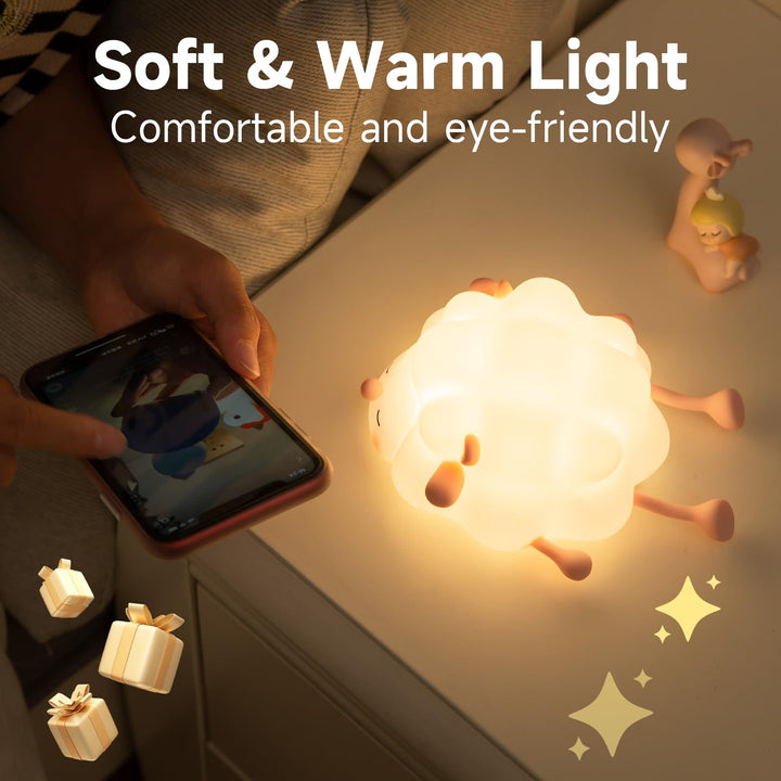 Oppladbar sau nattlampe med timer og dimmer | Luvikno