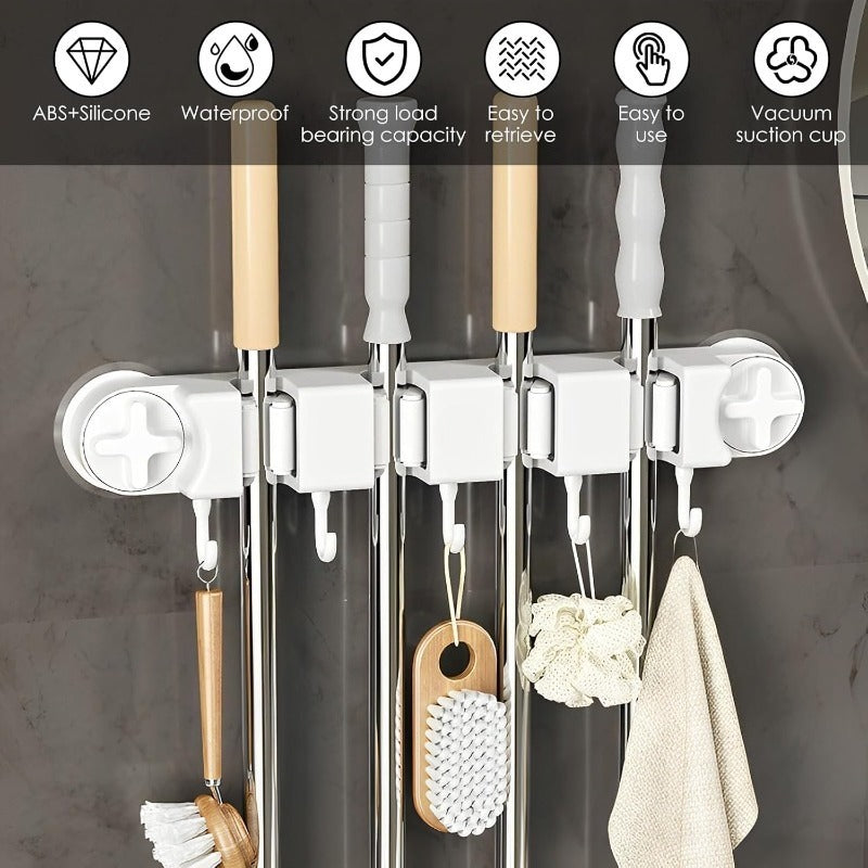 Vacuum Mop Holder Rack Luvikno
